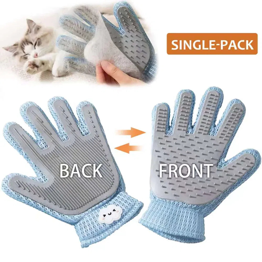 2-in-1 pet grooming glove
