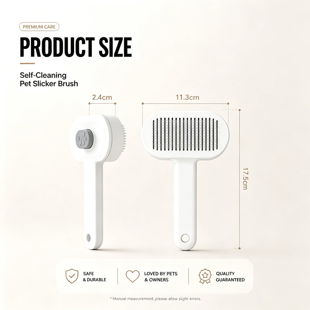 Self-Cleaning Slicker Brush for Cats & Dogs