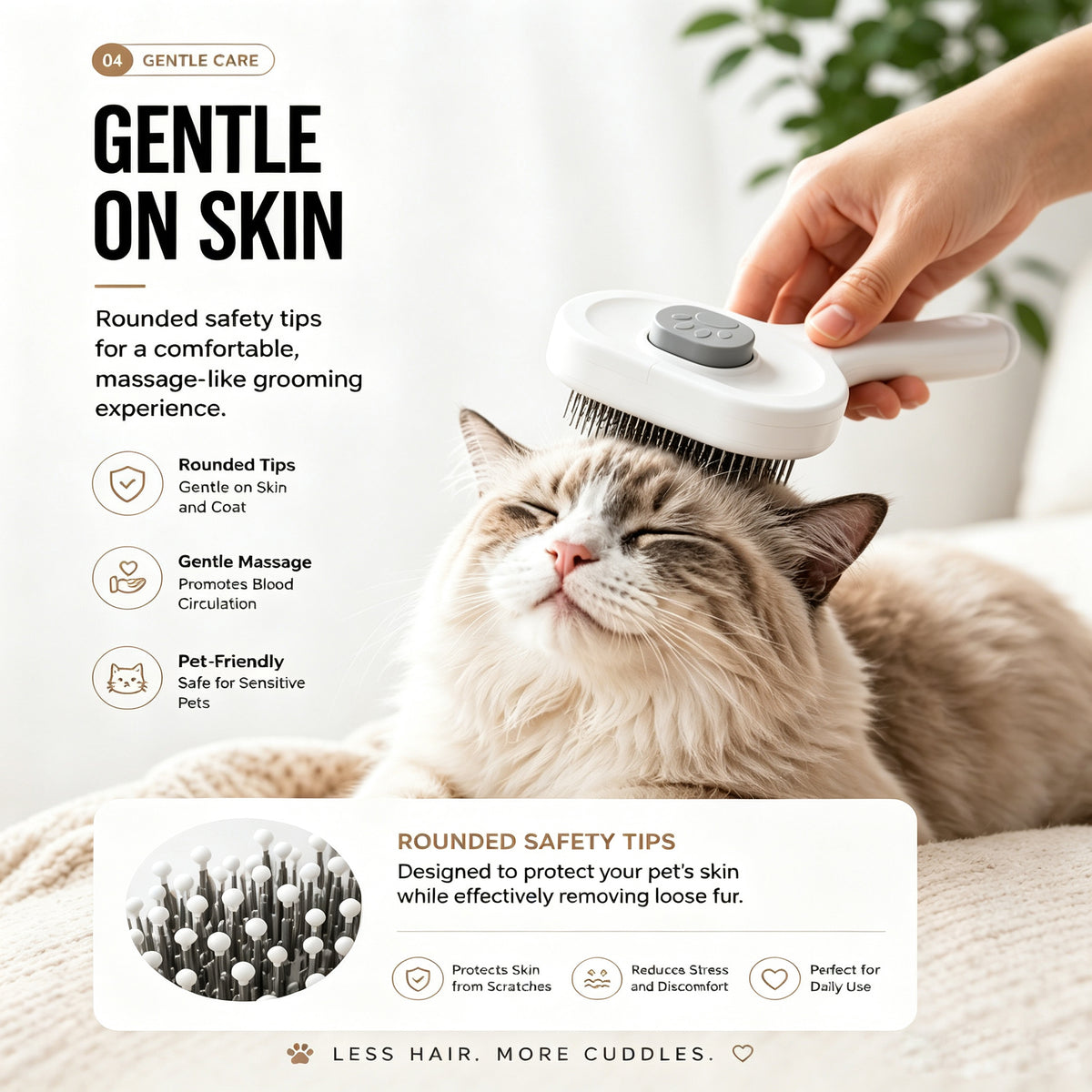Self-Cleaning Slicker Brush for Cats & Dogs