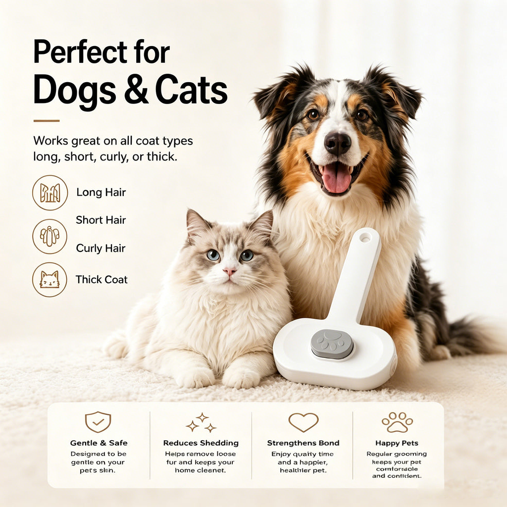 Self-Cleaning Slicker Brush for Cats & Dogs