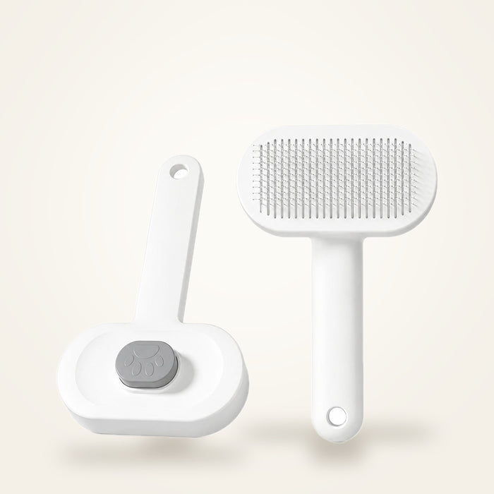Self-cleaning slicker brush, supplier photo on our studio background